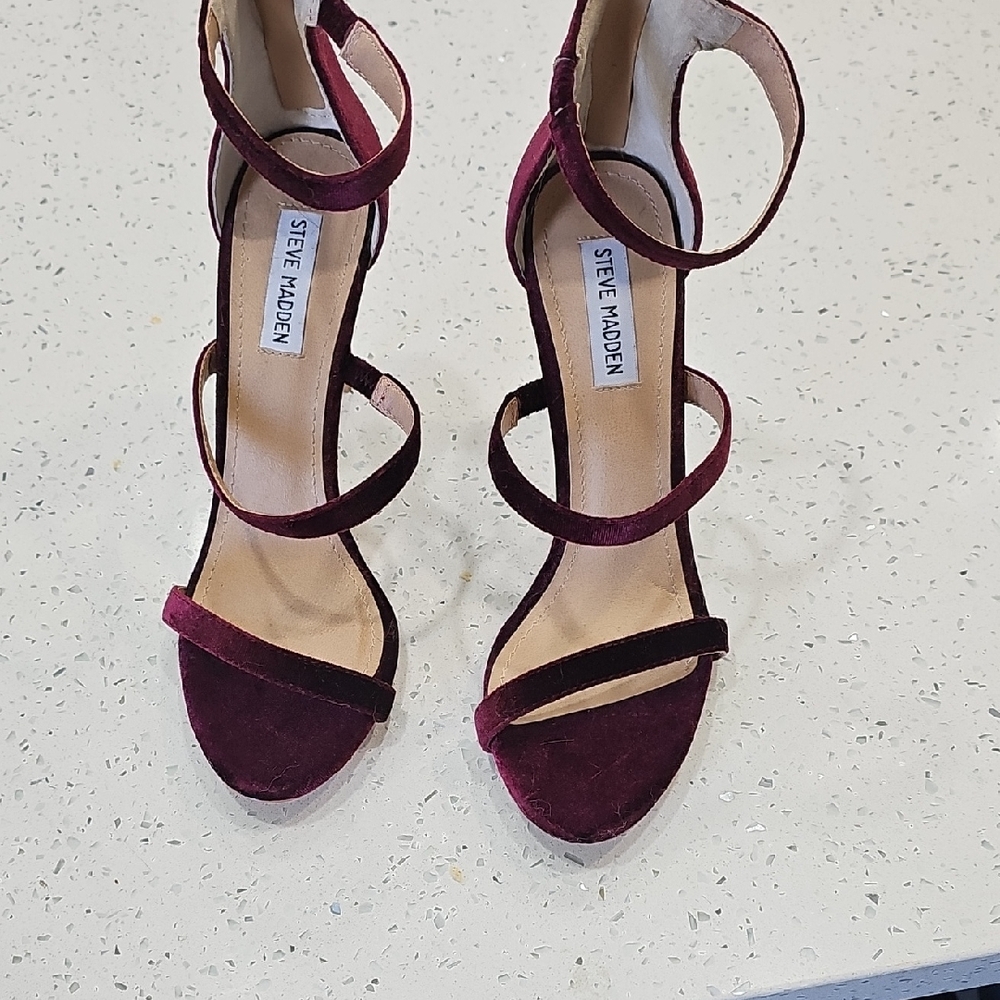Steve Madden Women's Deep Red Strappy Heels